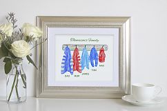 Hand Painted Watercolor Christmas Jumpers on Hooks Clipart Product Image 9