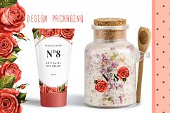 Red roses PNG watercolor flower set Product Image 2