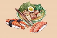 Japan Travel Watercolor cliparts Product Image 3