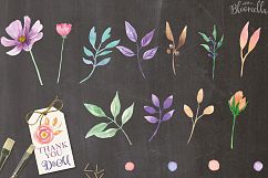 Watercolor Flower Petal Ombre Wreaths Frames Pattern Package Product Image 5