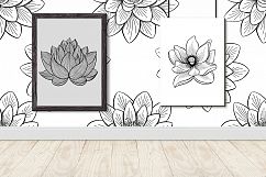 Lotus illustrations and seamless patterns Illustrations  Product Image 2