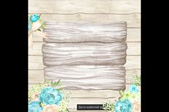 100 Watercolor Wooden Board Clip Arts, Wooden Shabby Chic Product Image 3