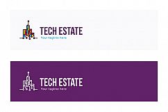 Tech Estate -  High Profile Property Projects Real Estate Stock Logo Template for Engineering &amp; Builder Groups Product Image 2