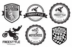 set of motocross badge logo vector Product Image 1