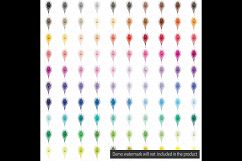 100 Antique Peacock Feather Clip Arts, Antique, Romantic Product Image 3