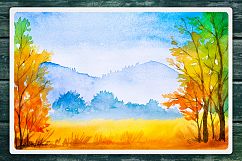 Autumn watercolor landscapes Product Image 6