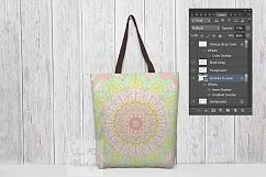 Tote bag mockup, black white and color strap handle tote mock up rustic psd smart stock photo totes template wedding mockups psd smart bags mock-up Product Image 2
