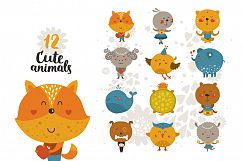 12 cute animals+patterns Product Image 1
