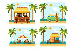 Flat Beach Scene Product Image 1