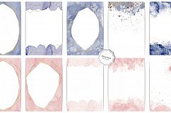 Navy Blue and Pink Invitation Templates Product Image 2