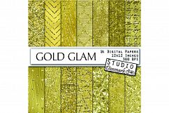Gold Glam Textures - Luxe Gold Foil Digital Paper Product Image 1