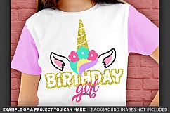 Birthday Girl SVG - Girls Birthday UNICORN SVG - 1060 Product Image 3