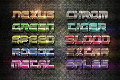 3D Chrome Light Text Effect Product Image 3