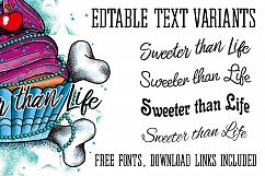 Cupcake Tattoo Style Vector Product Image 3
