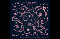 42 Rose Gold Glitter Seamless Damask Ornament Overlays PNG Product Image 9