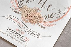 Wreath &amp; Flower Wedding Invitation Suite Product Image 2