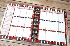 Happy Planner PRINTABLE, Weekly Insert Refill, Red Rose Stripe, Printable, Planner Printable, 7 x 9.25, Mambi Happy Planner Product Image 2