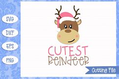 Cutest Reindeer Christmas SVG File Product Image 1