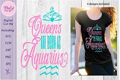 Aquarius svg, Queens are born as Aquarius, Zodiac svg, Product Image 3