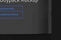 Black Bag Stand up Pouch Doypack Mockup Product Image 4