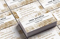Gold Paint Strokes Business Card Template Product Image 2
