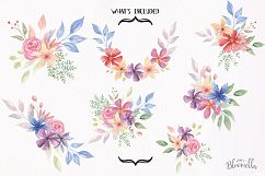 Watercolor Floral Embellish Wreaths 7 Bouquets Pretty Flower Product Image 3