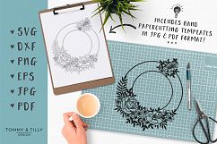 Floral Circle Photo Frame Design - SVG EPS DXF PNG PDF JPG Product Image 6
