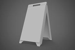 Portable A Poster Stand 3D Render Product Image 2
