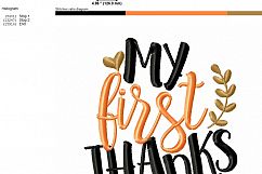 My First Thanksgiving- Embroidery Design Product Image 4