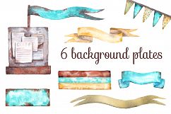 Little Town - Watercolor Clip Art Set Product Image 4