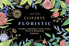 Collection of Floristic Cliparts Product Image 1