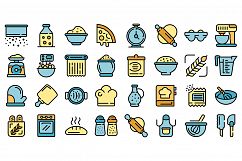 Dough icons set vector flat Product Image 1