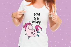Merry Christmas Unicorn - clip-art Product Image 6
