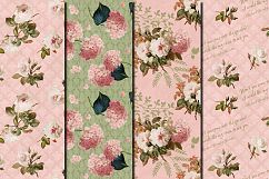 Shabby chic pink roses seamless digital paper pack Product Image 2