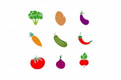 Set of vegetables icons. Product Image 1