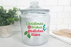 Christmas Wishes &amp; Mistletoe Kisses SVG - Christmas Cut File Product Image 9