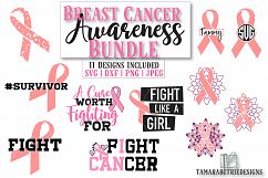 Breast Cancer SVG Bundle, Pink Ribbon Cut Files, BCA SVG Product Image 1