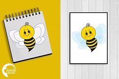 Bumble bee cliparts, graphics, illustrations AMB-921 Product Image 3