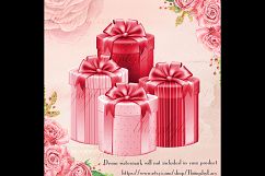 100 Luxury Gift Box Set Clip Arts, Valentine Love Wedding Product Image 2