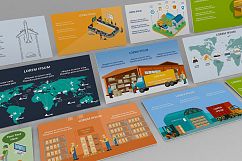 Logistics PowerPoint Infographic Set Product Image 1