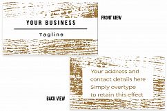 Gold Paint Strokes Business Card Template Product Image 5