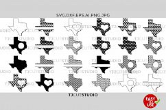 Texas SVG Cut Files, Texas Outline,  Texas State SVG, Texas Files for Silhouette Cameo or Cricut, Commercial &amp; Personal Use. Product Image 1