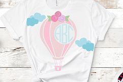 Hot air balloon svg cutting file, Monogram Frame Svg images Product Image 3