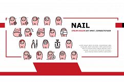 Ingrown Nail Disease Landing Header Vector Product Image 1