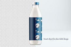 Milk bottle mockup. Product place. Product Image 2