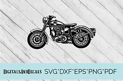 Vintage Motorbike, Motorcycle  SVG Cutting File  Product Image 1