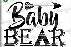 Baby bear SVG - Baby bear svg digital -Baby bear with Arrow Product Image 1