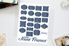 JEAN FRAMES - Digital Clip Art with blue Jean Texture Product Image 1