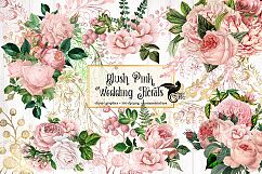 Blush Pink Wedding Floral Clipart Product Image 1
