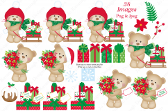 Christmas clipart, Christmas Bear graphics &amp; illustrations Product Image 3